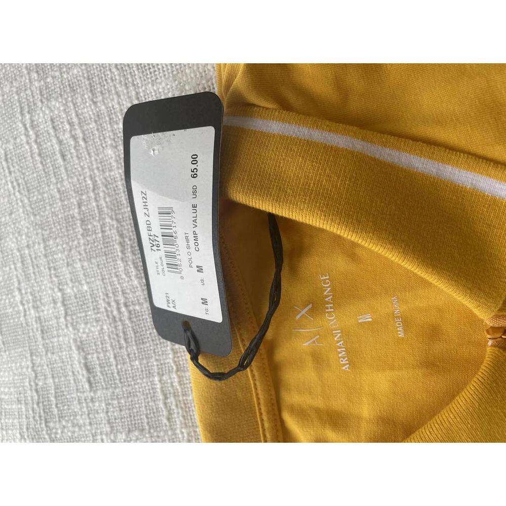 Armani Exchange - Men's Yellow Polo Shirt - Medium, NWT - Picture 5 of 5